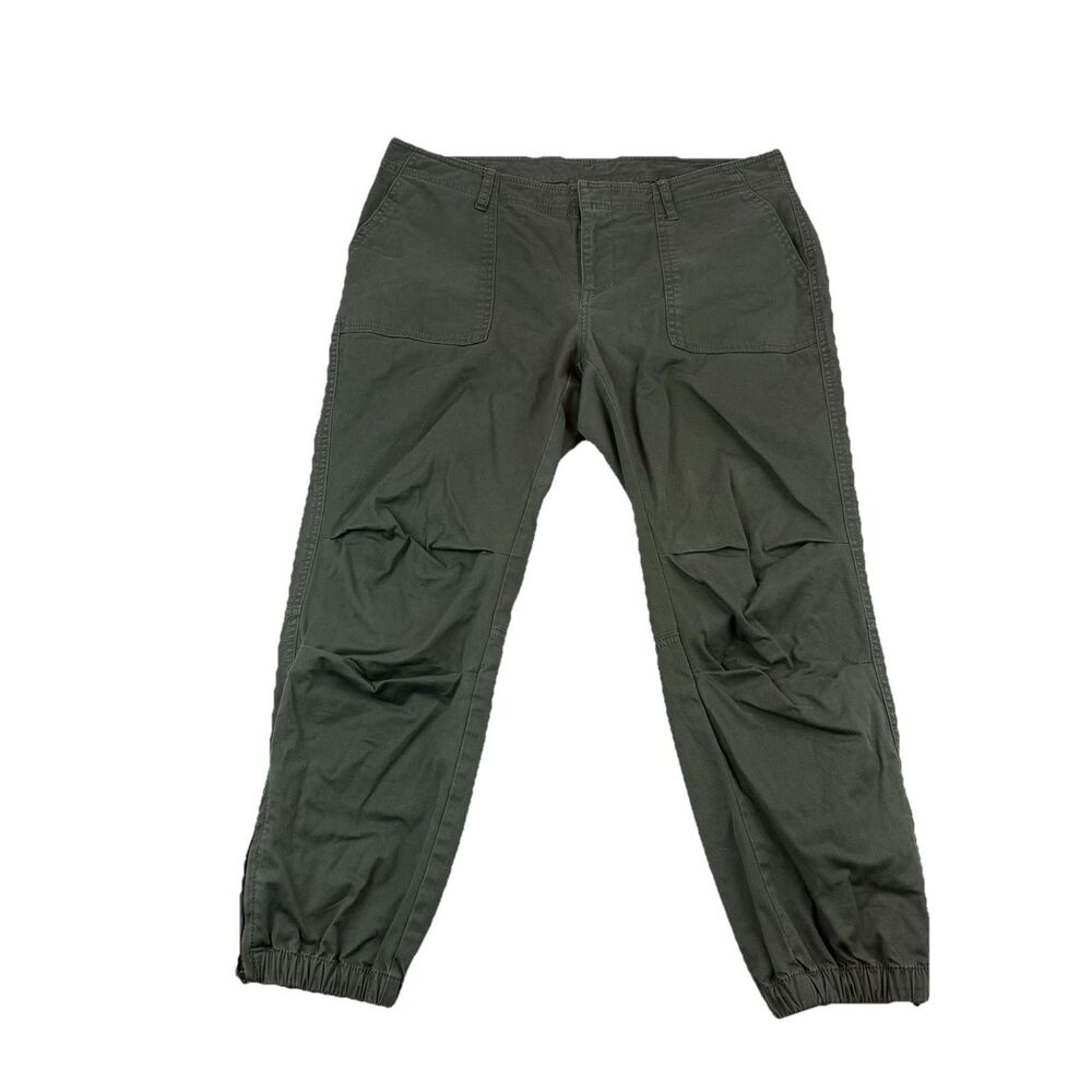 Derek Lam 10 Crosby Athleta Cropped French Military Pants Womens 10 Olive Green